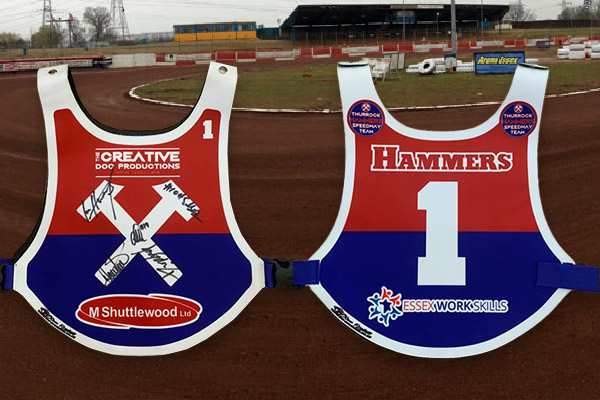 Thurrock Hammers Speedway Signed bib